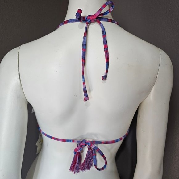 Becca Stripe Therapy Reversible Triangle Bikini Top - Picture 4 of 9